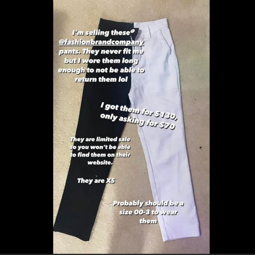 Fashion brand company two toned pants